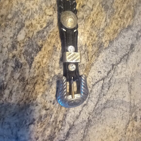 Vintage BIG  AL Western silver belt/buckle - Picture 6 of 8